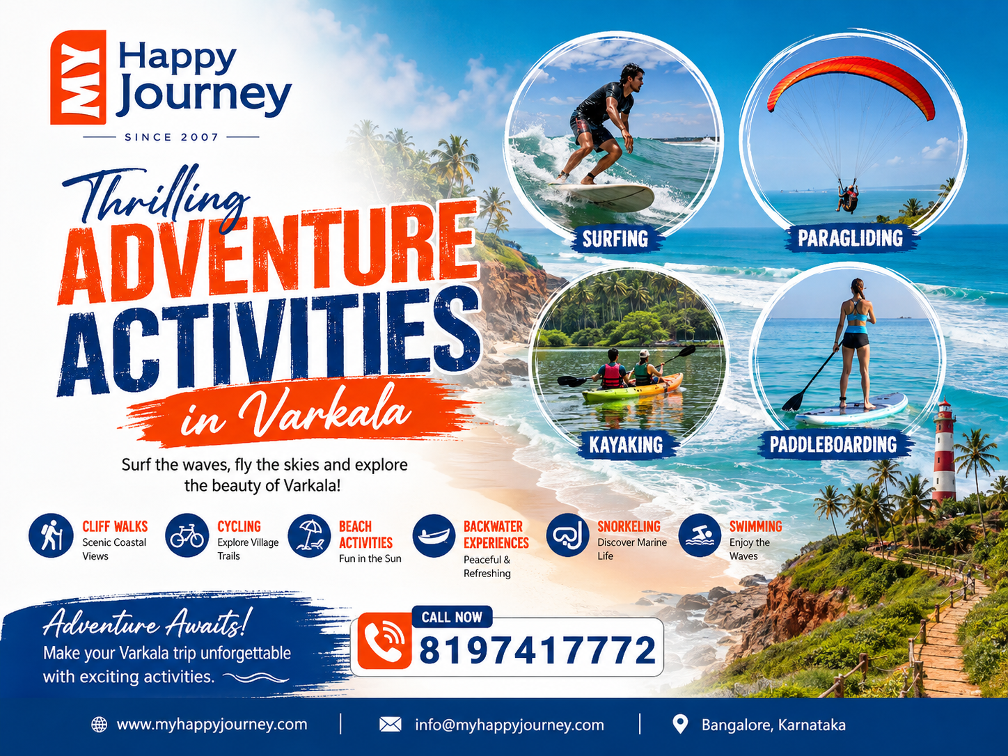 Adventure Activities in Varkala