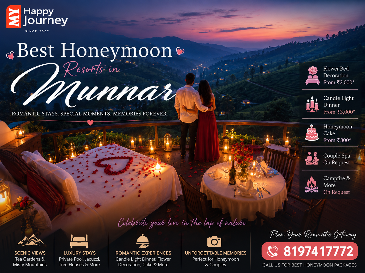 Honeymoon Resorts in Munnar