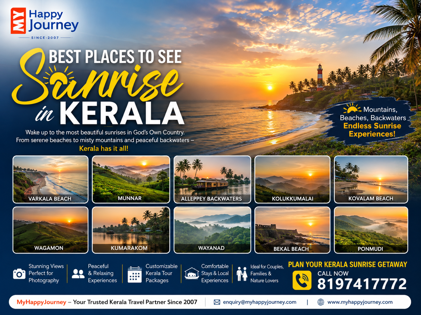Best Places to See Sunrise in Kerala