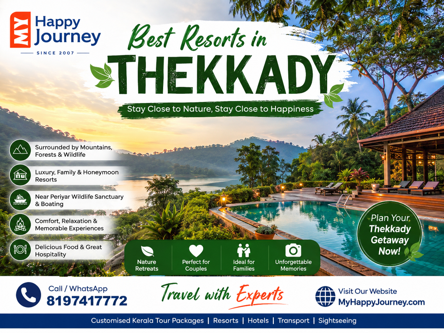 Best Resorts in Thekkady