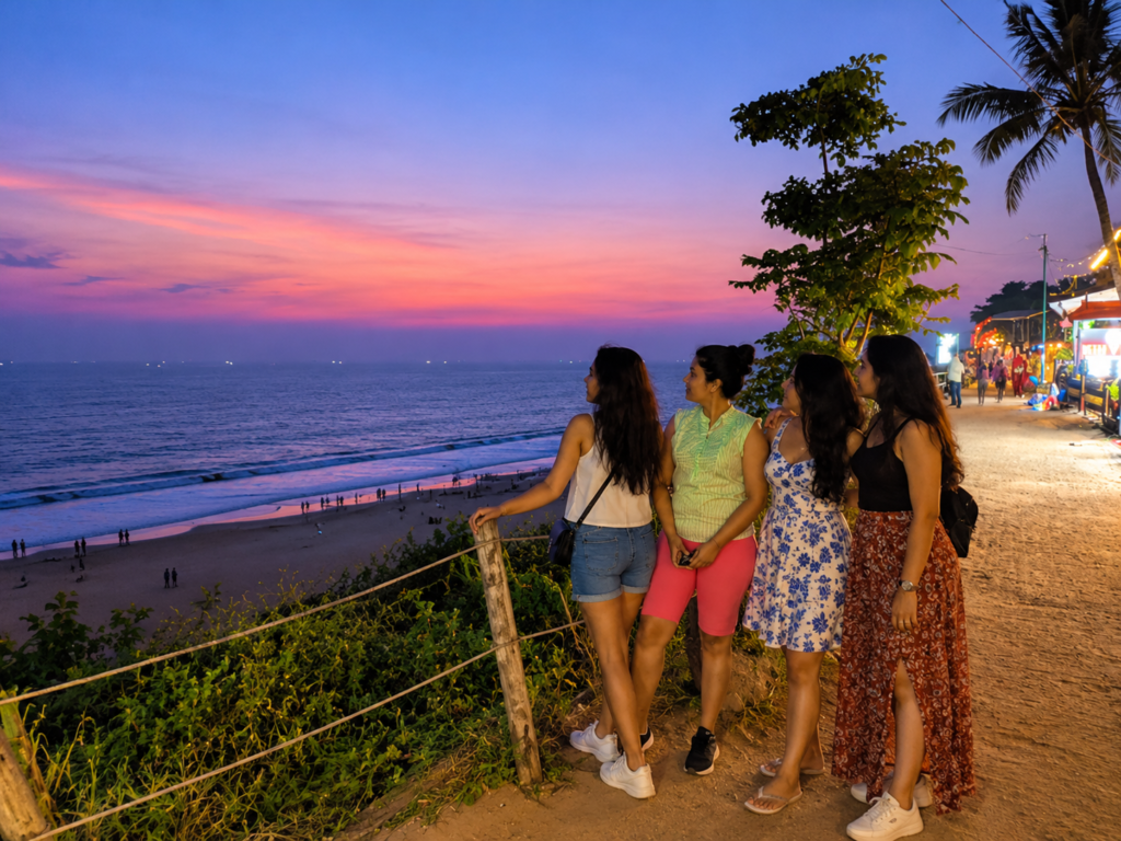 Evening Walk Near Varkala Beach