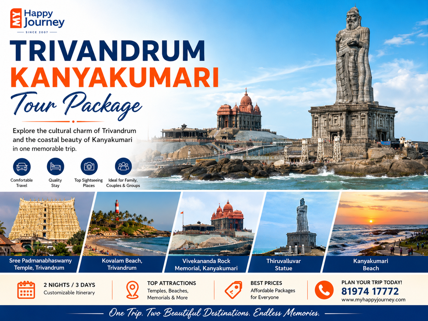 Trivandrum Kanyakumari Tour Package