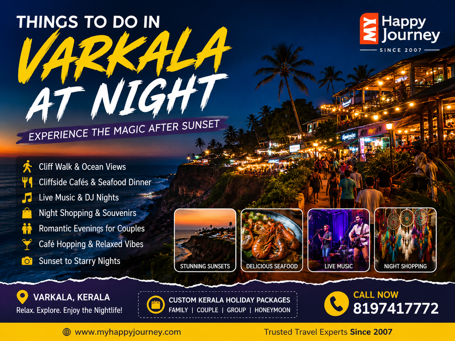 Things to Do in Varkala at Night