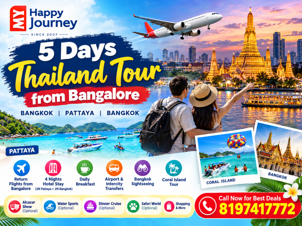 5 Days Thailand Tour from Bangalore