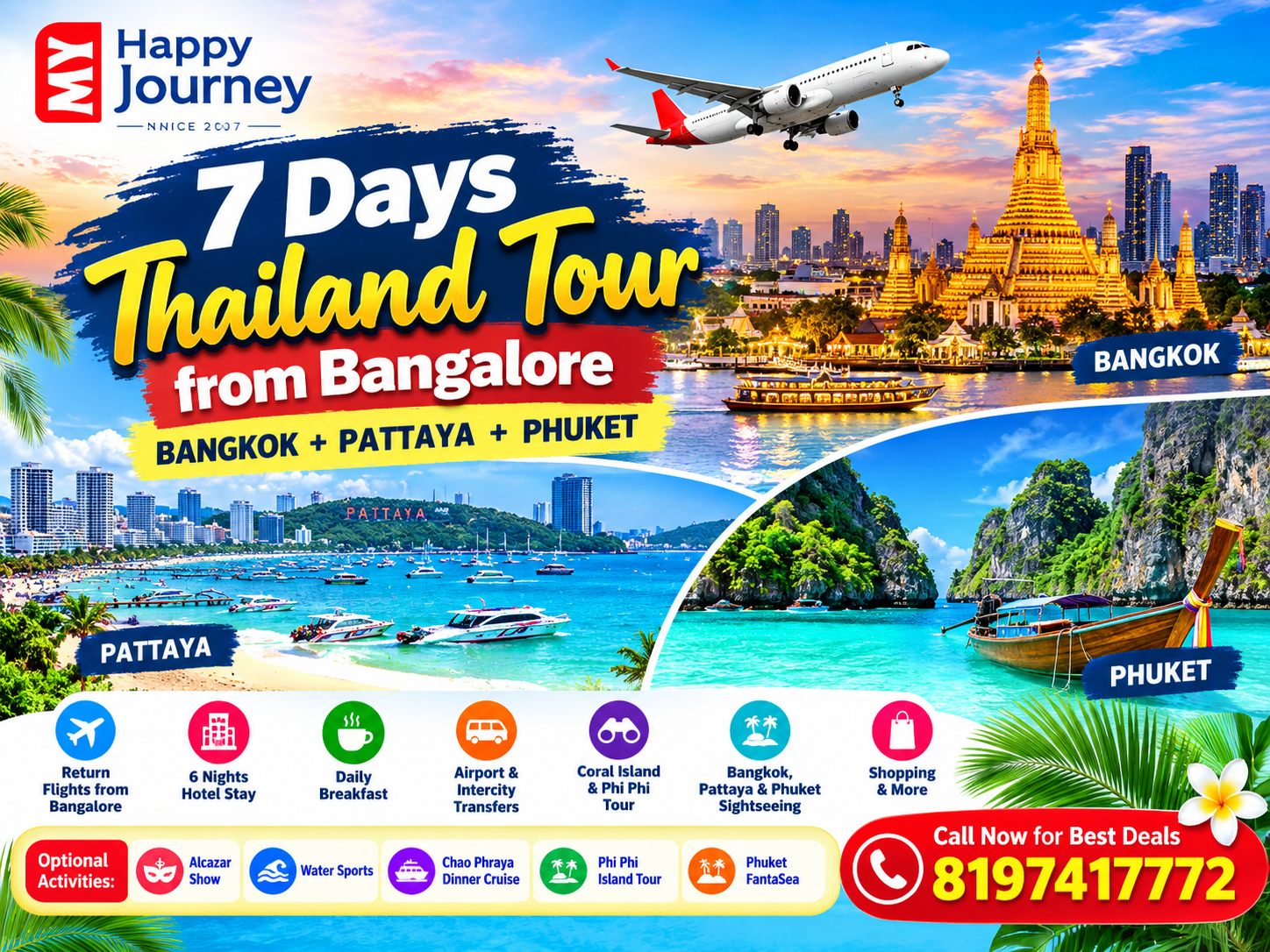 7 Days Thailand Tour from Bangalore