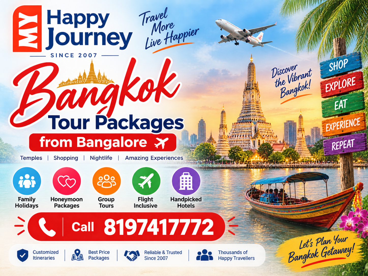 7 Amazing Bangkok Tour Packages from Bangalore | Customized Trips