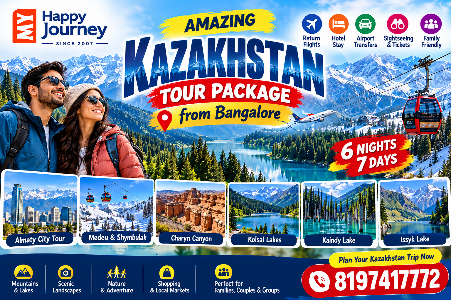 Amazing Kazakhstan Tour Package from Bangalore – 6N/7D Itinerary, Price & Visa