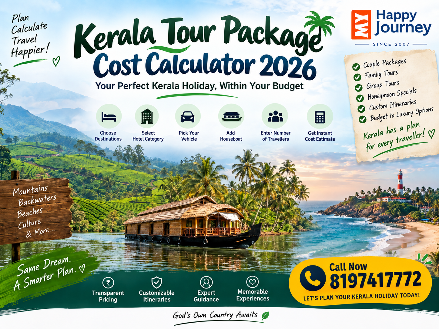 Kerala Tour Package Cost Calculator 2026