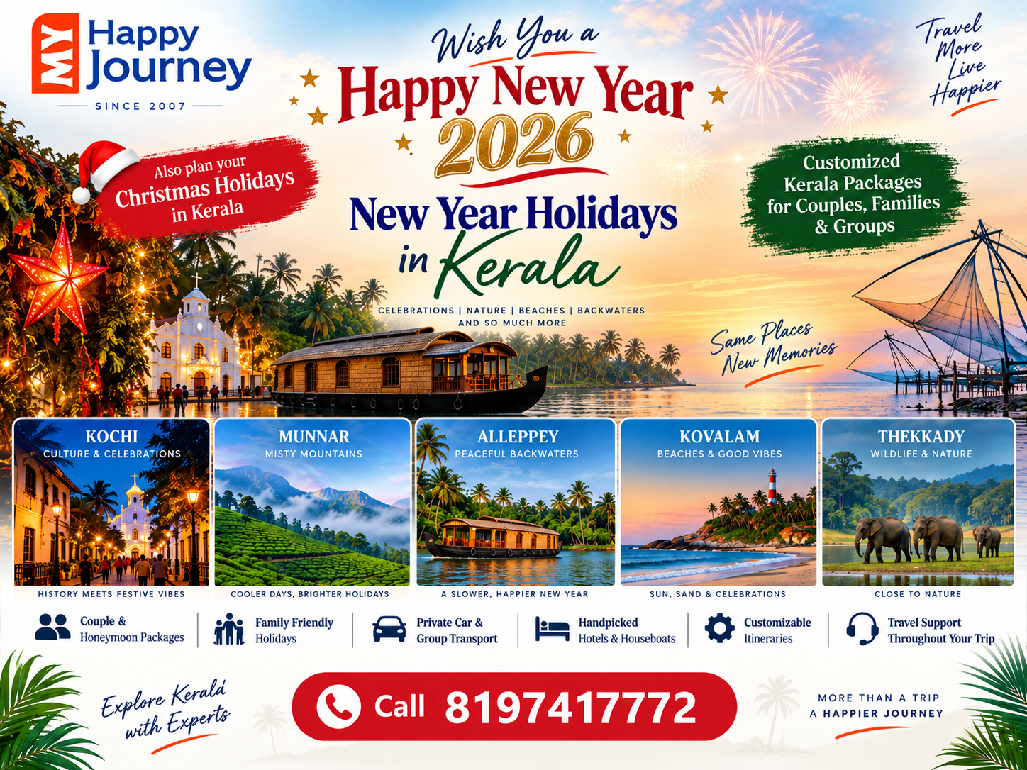 New Year Holidays in Kerala