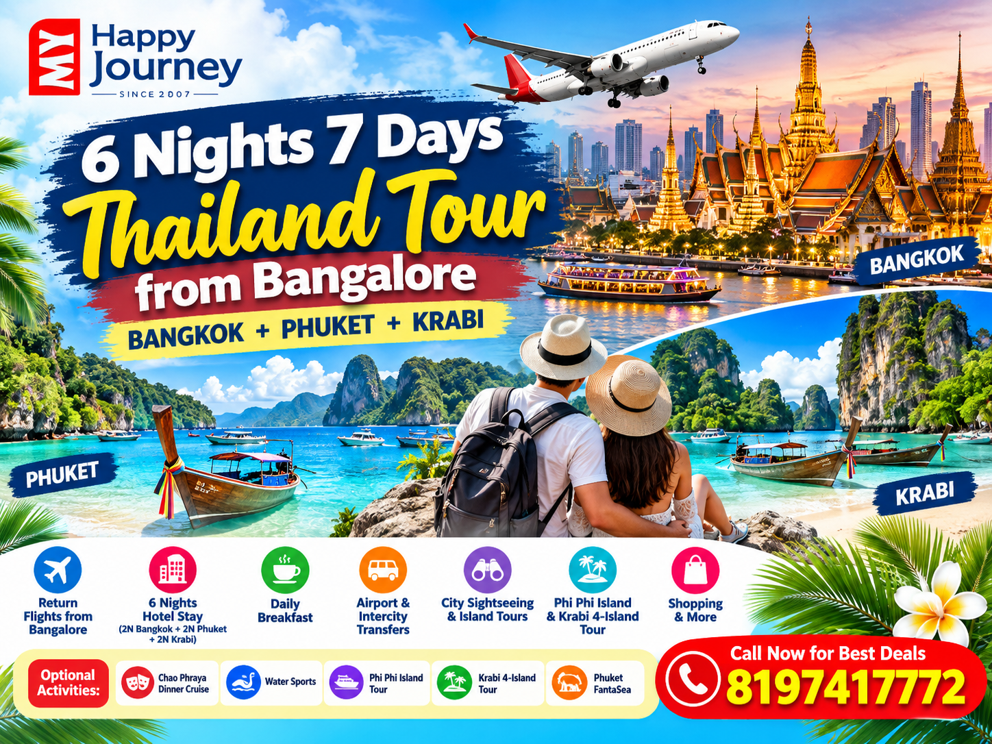 Thailand Phuket Krabi Tour from Bangalore