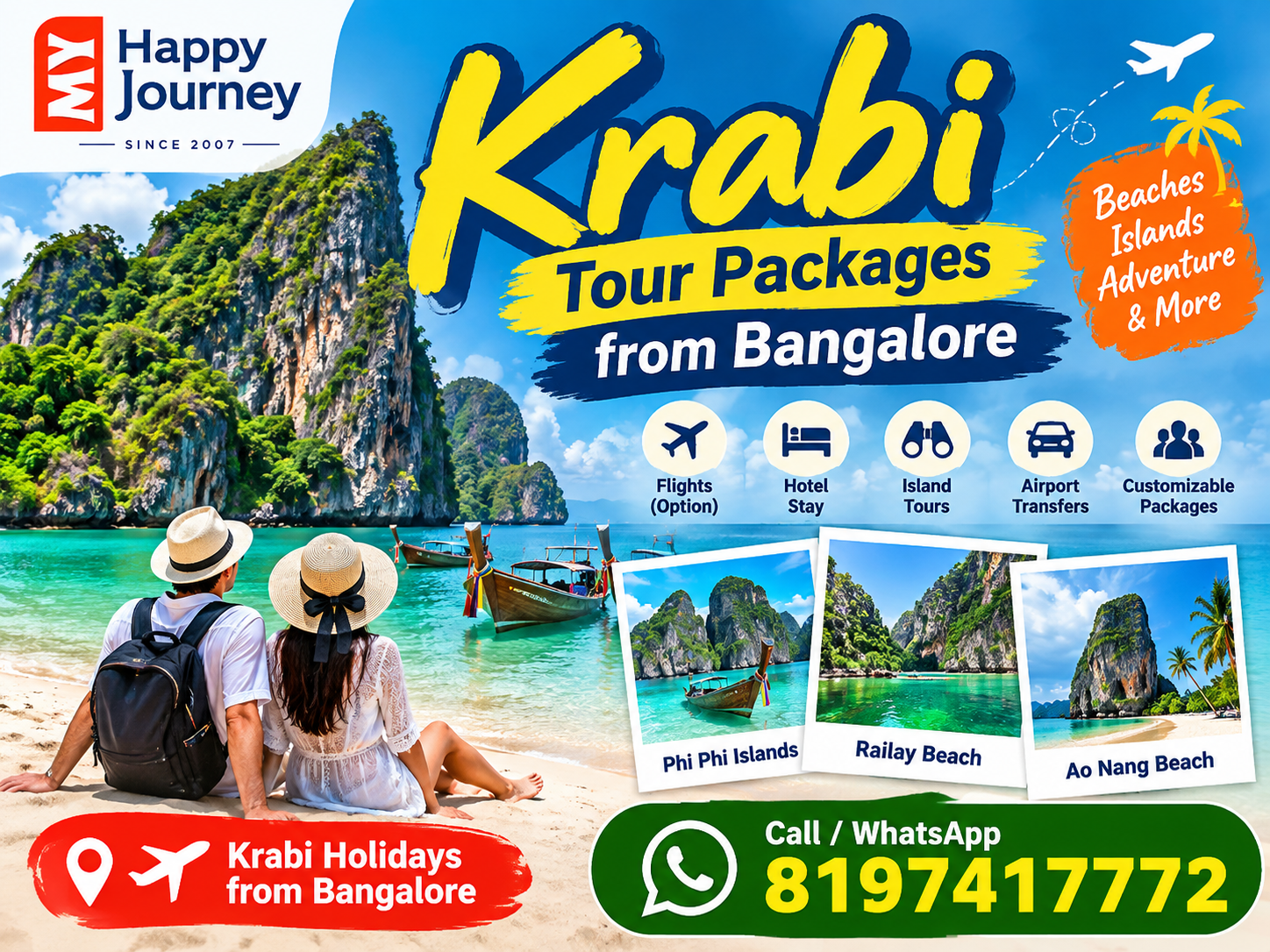 Krabi Tour Packages from Bangalore – Amazing 4Island Holidays