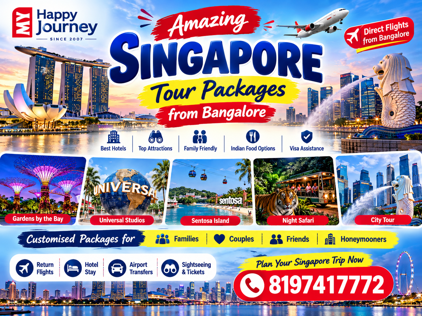 Singapore Tour packages from Bangalore