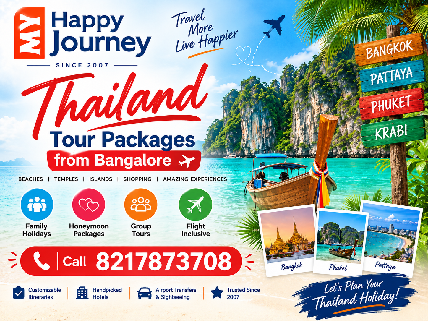 Thailand Tour Packages from Bangalore