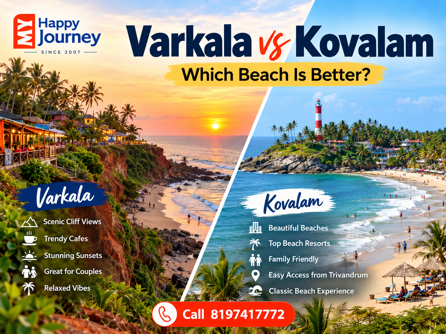 Varkala vs Kovalam – Which Beach Is Better?